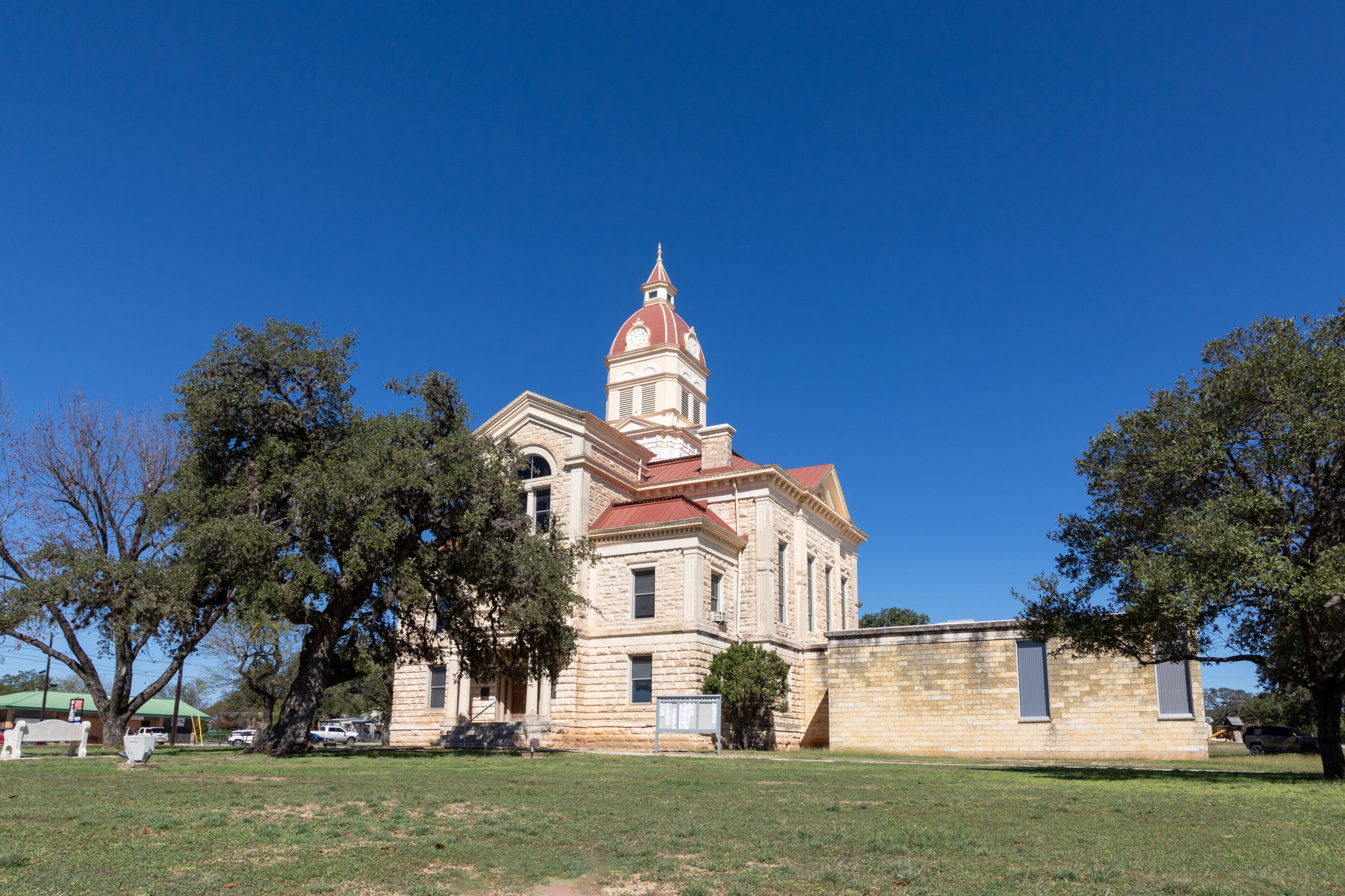 scenic historic city hall of Bandera, Texas