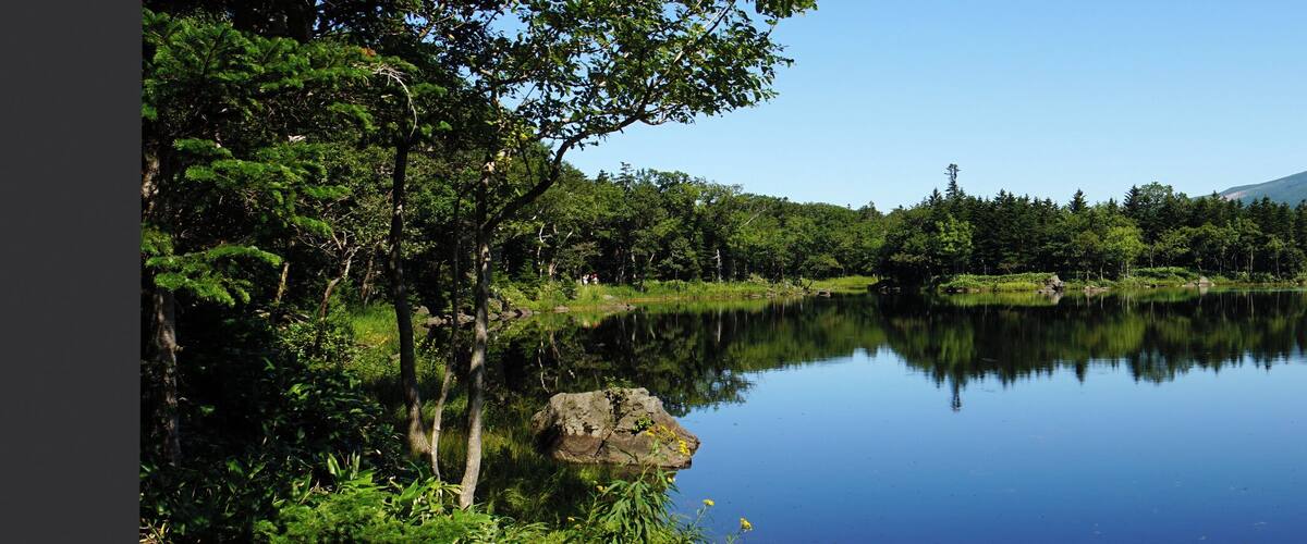 Lake Niko of Shiretoko Goko Lakes in Shari, Hokkaido prefecture, Japan.