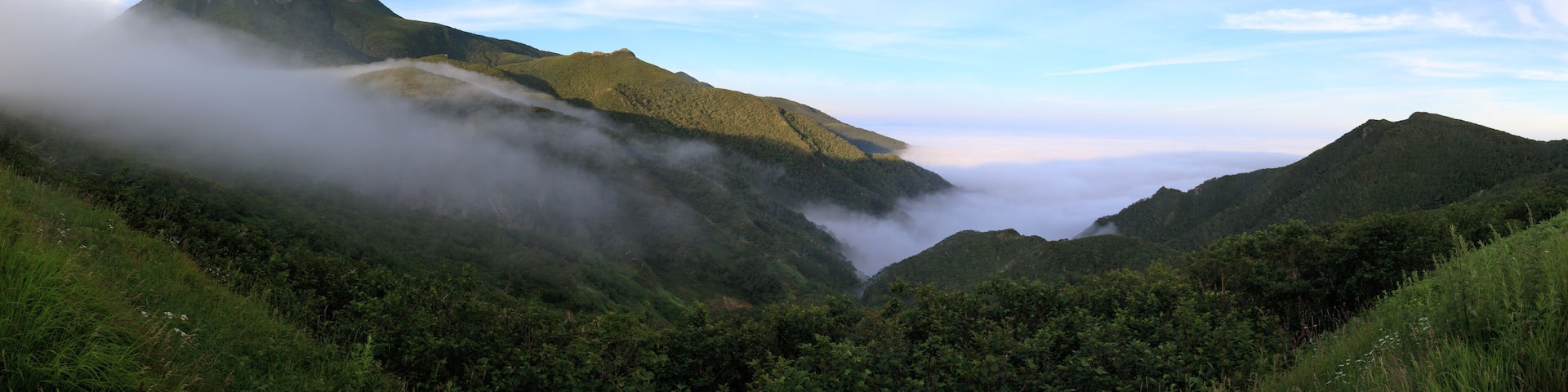 Panoramic view of Mt. Rausu on the Shiretoko Peninsula in northeastern Hokkaido