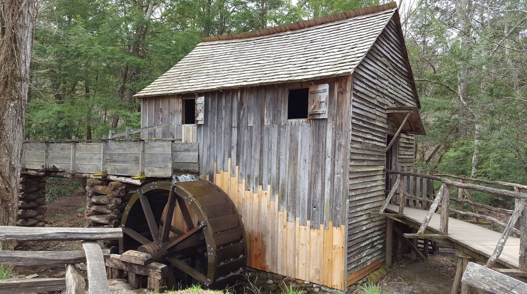 This is the old mill at Cade's Cove in Smokey Mountain National Park, the most visited National Park in America. Cades Cove is an isolated valley located in the Tennessee section of the Great Smoky Mountains National Park, USA. The valley was home to numerous settlers before the formation of the national park. Today Cades Cove, the single most popular destination for visitors to the park, attracts more than two million visitors a year because of its well preserved homesteads, scenic mountain views, and abundant display of wildlife. The Cades Cove Historic District is listed on the National Register of Historic Places. #mill #wheel #creek #water #historical #america #stream #park #outdoors