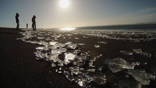 Amazing icy black sand beach - not too many people around, so it was nice and quiet.
