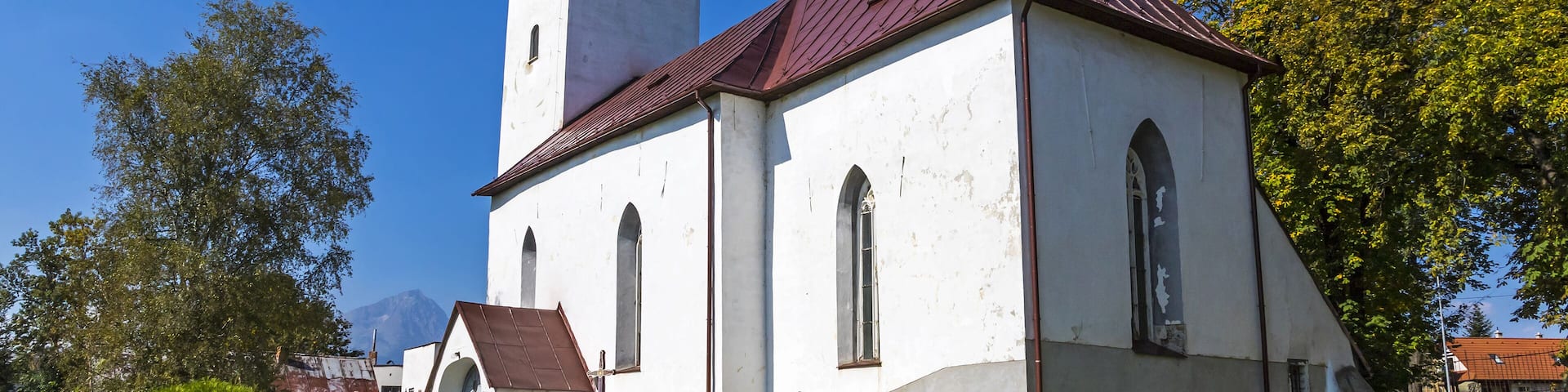 Church of St.Andrew (Slovak: Kostel sv.Ondreje Apostola) in Velky Slavkov, Slovakia. Located in the middle of the village against the municipal office. Built in 13-14 centuries in Early-Gothic style