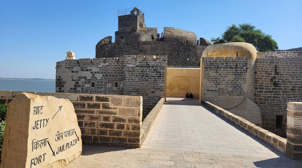 Diu, Dadra and Nagar Haveli and Daman and Diu India - Feb 23 2024: Diu fort - Built in the 16th century by the Portuguese, this sandstone fort features a lighthouse and 3 churches.