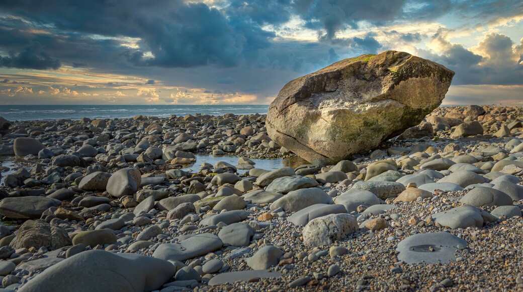 Beautiful shingle beach near to the Cae Du Farm, Wales.