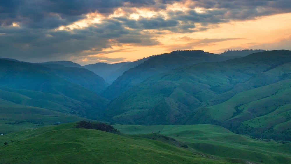 White Bird Pass in Idaho during the spring