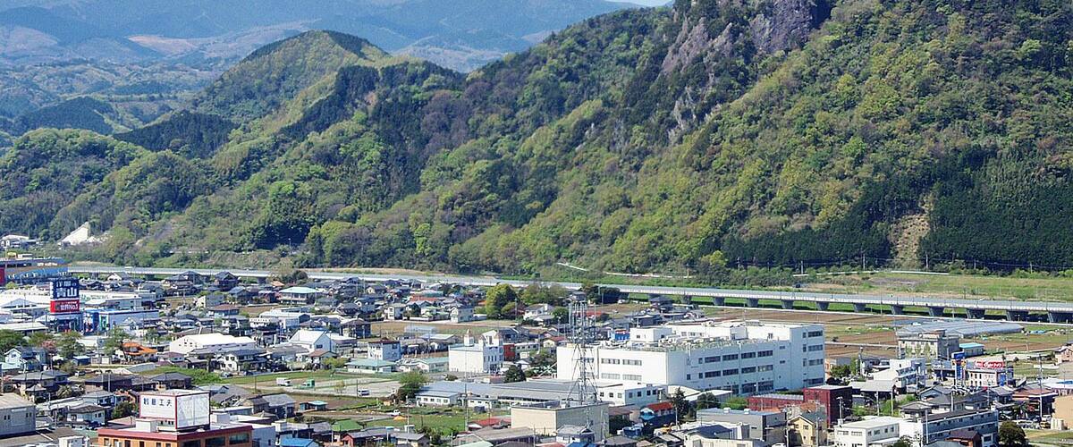 Mount Joyama (front), Izunokuni city, Shizuoka pref., Japan.