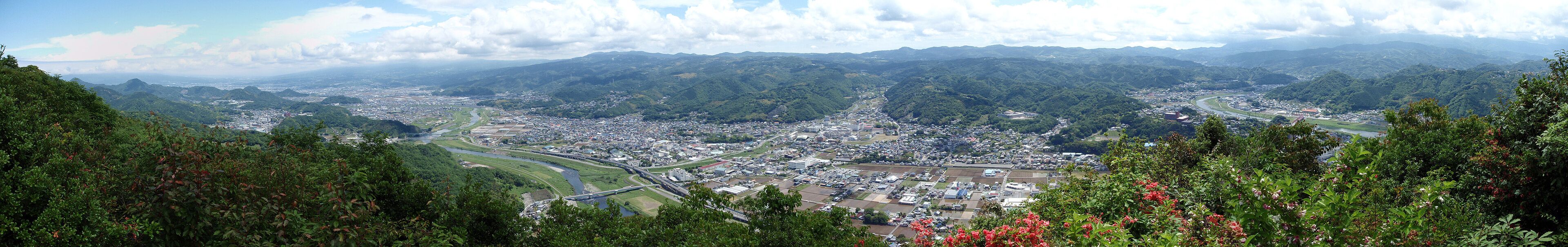 The East view of Mount Jō (Jō-yama) in Izunokuni, Shizuoka Prefecture, Honshu, Japan.