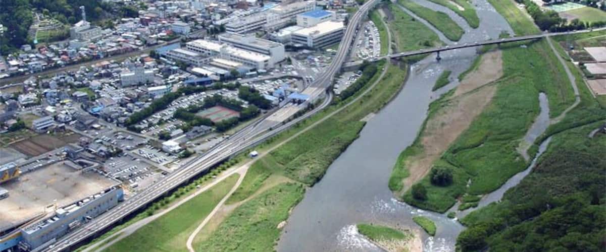 A view from the top of Mount Jyo-yama in Izunokuni City, Shizuoka Prefecture, Japan.