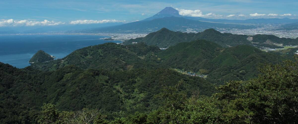 The North view from Mount Katsuragi in Izunokuni city, Shizuoka prefecture, Japan.