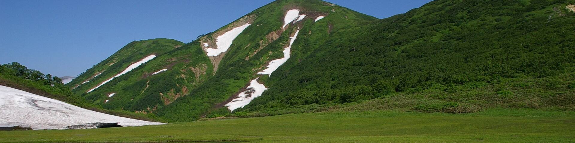 Myoko featuring tranquil scenes, mountains and wetlands