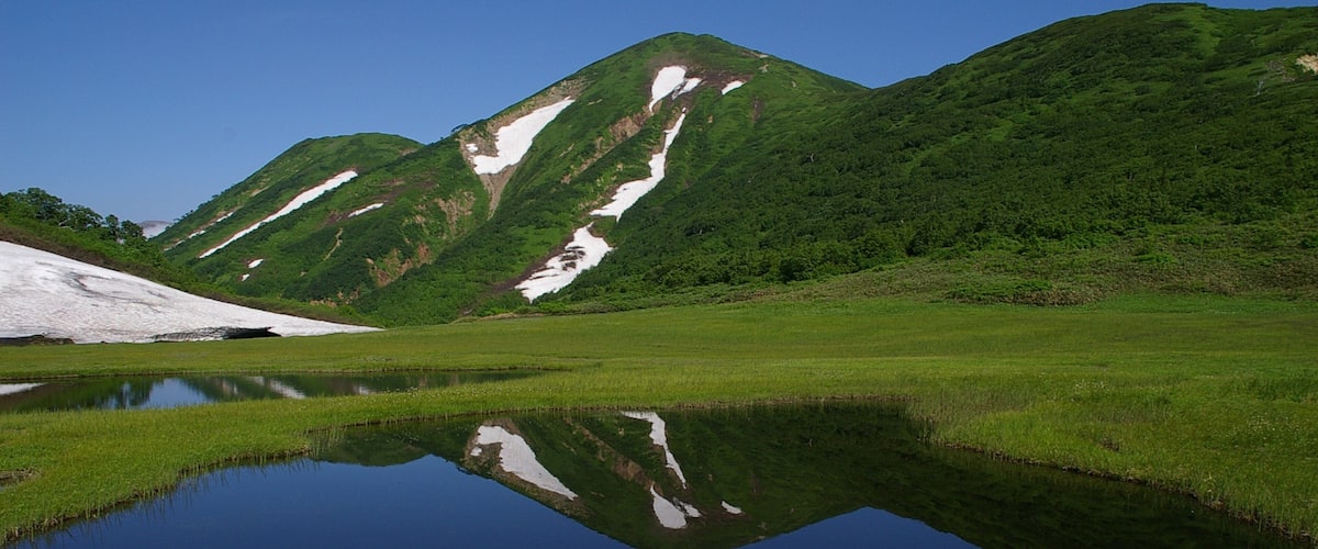 Myoko featuring tranquil scenes, mountains and wetlands