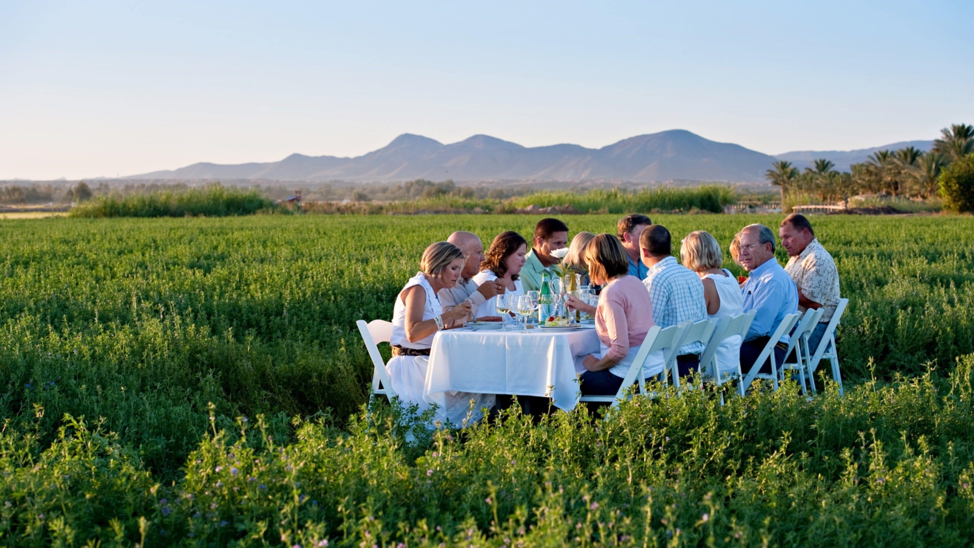 Yuma which includes outdoor eating, mountains and farmland