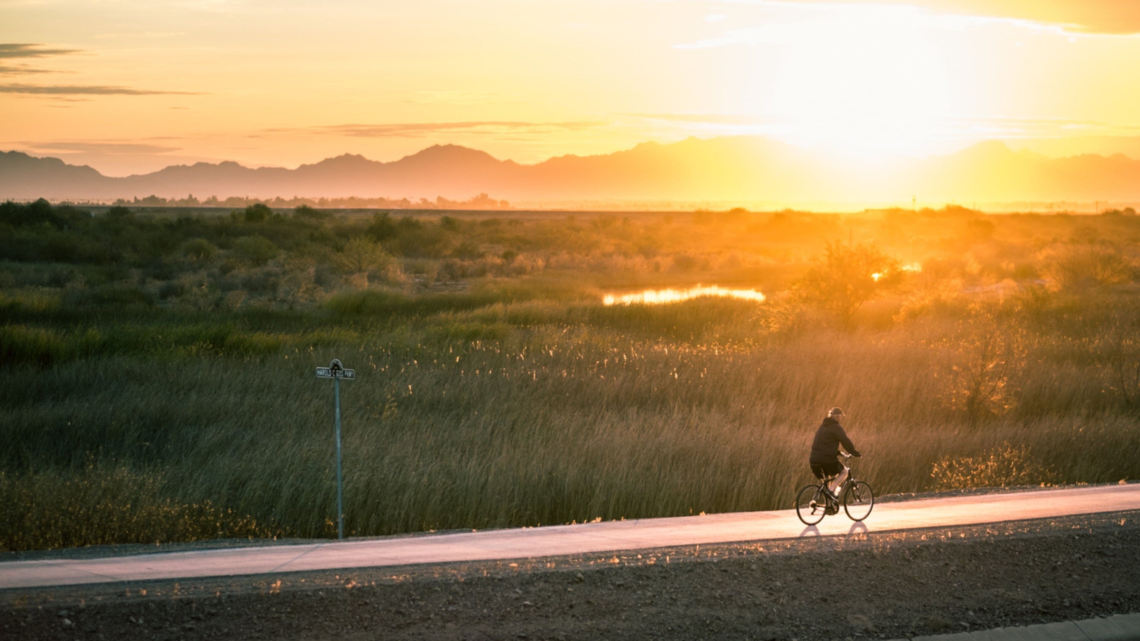 Yuma showing a sunset, cycling and tranquil scenes