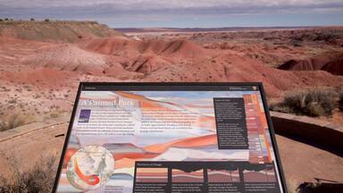 Holbrook which includes landscape views, desert views and signage