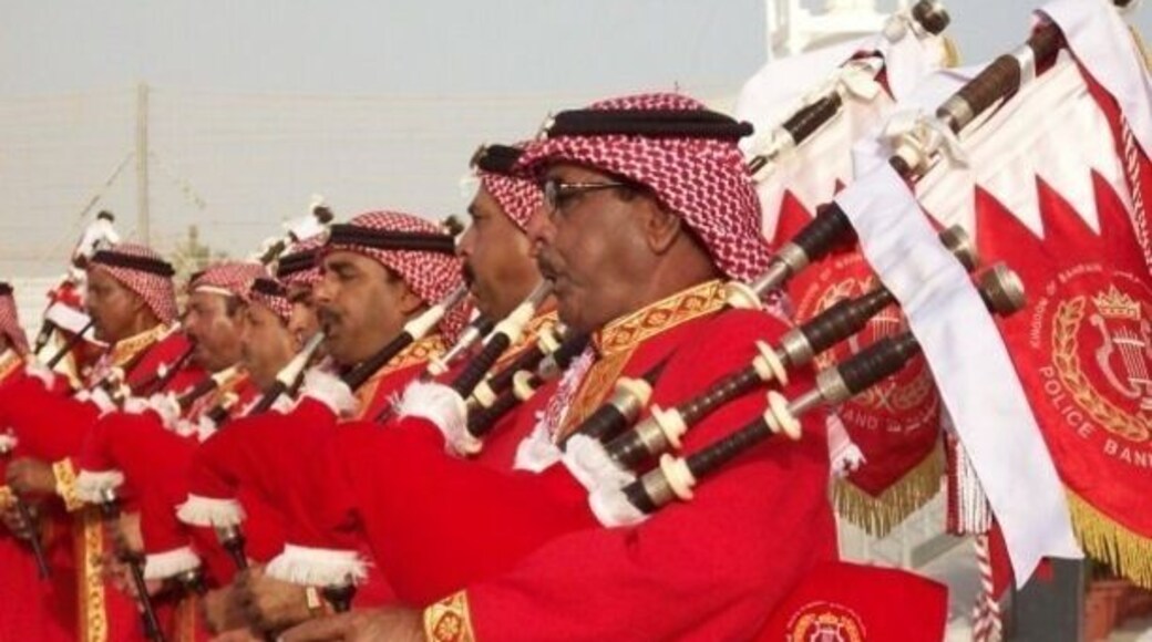 Bagpipes at the Bahrain Grand Prix.