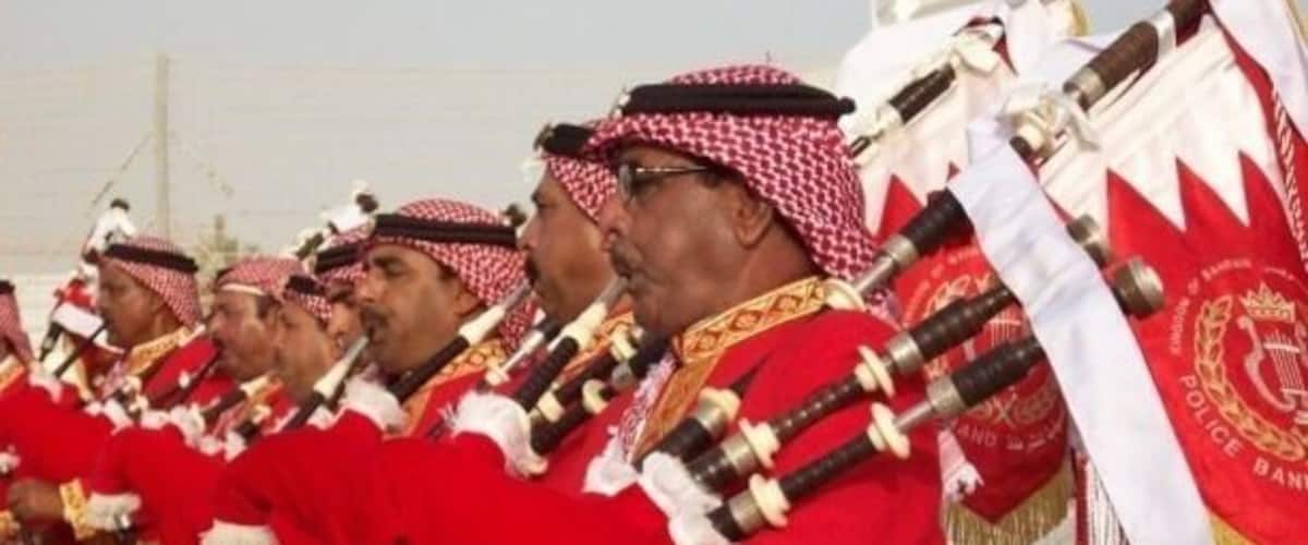 Bagpipes at the Bahrain Grand Prix.