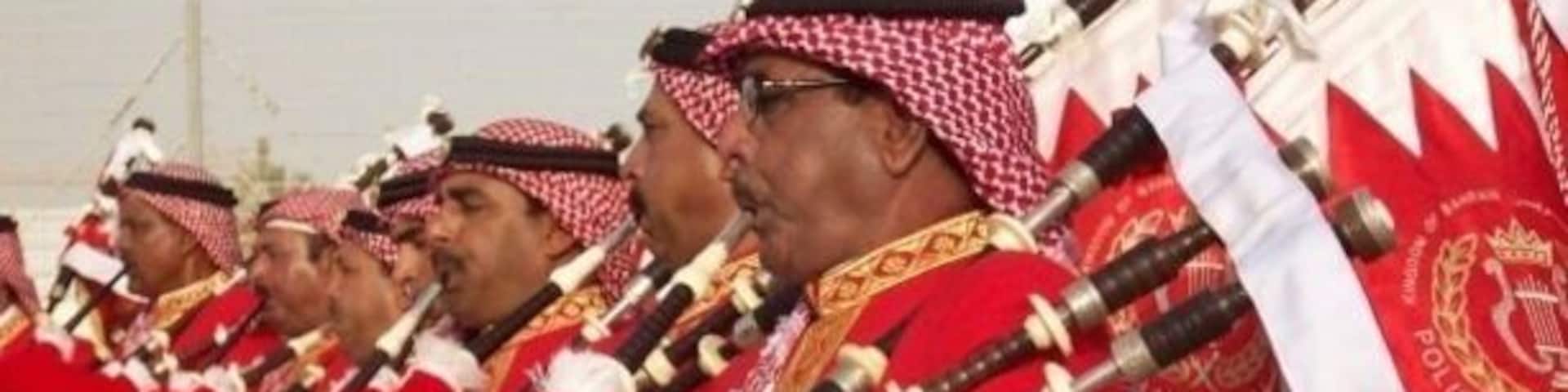 Bagpipes at the Bahrain Grand Prix.