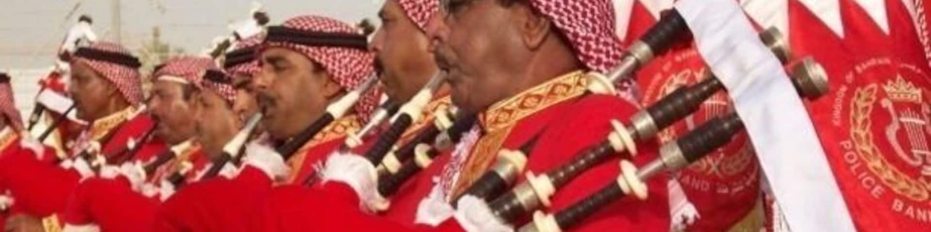 Bagpipes at the Bahrain Grand Prix.