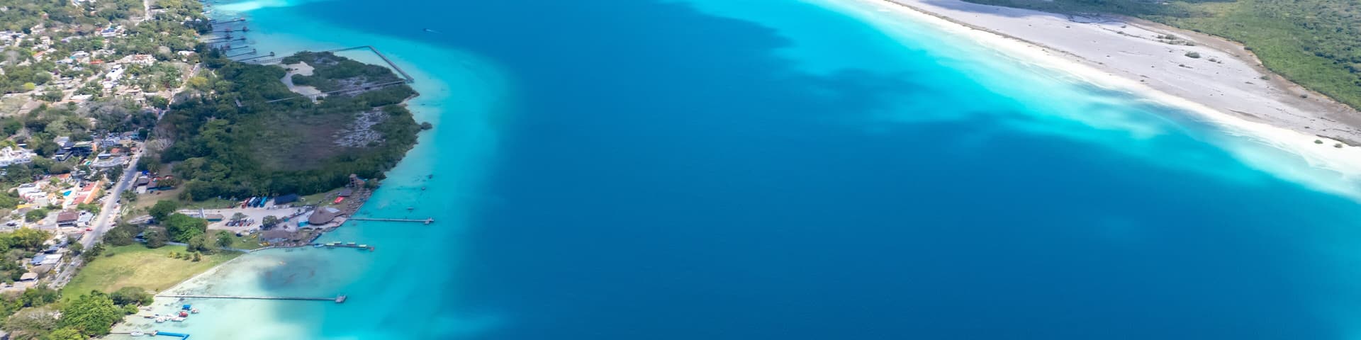 Bacalar seven colors lagoon in Quintana Roo