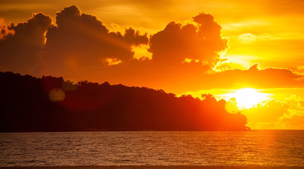 Kedah featuring general coastal views and a sunset