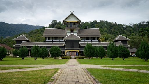 NEGERI SEMBILAN, MALAYSIA - CIRCA JANUARY 2015. Old wooden sultan palace Sri Menanti in Negeri Sembilan, Malaysia.