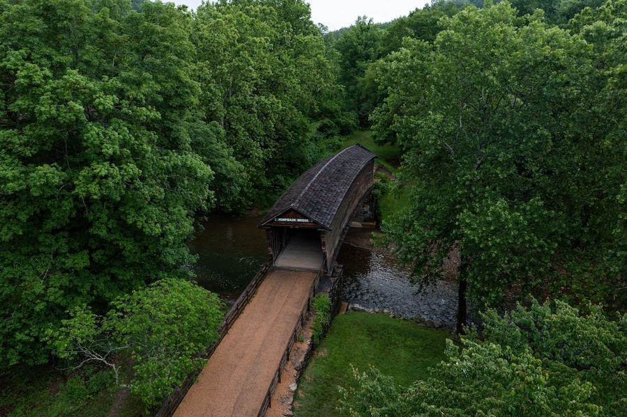 Humpback Covered Bridge - Multiple Kingpost Truss - Covington, Virginia