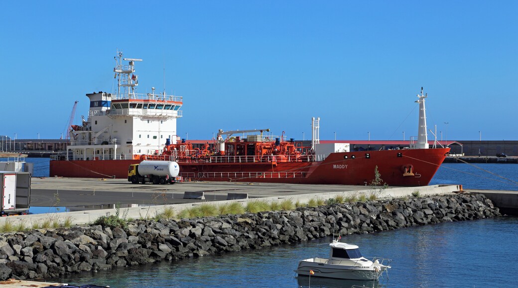 LPG tanker Maddy in the port of Santa Cruz de La Palma (Canary Islands)