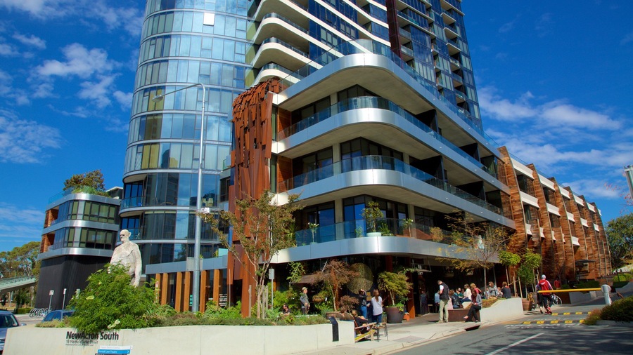 Acton featuring modern architecture and a city
