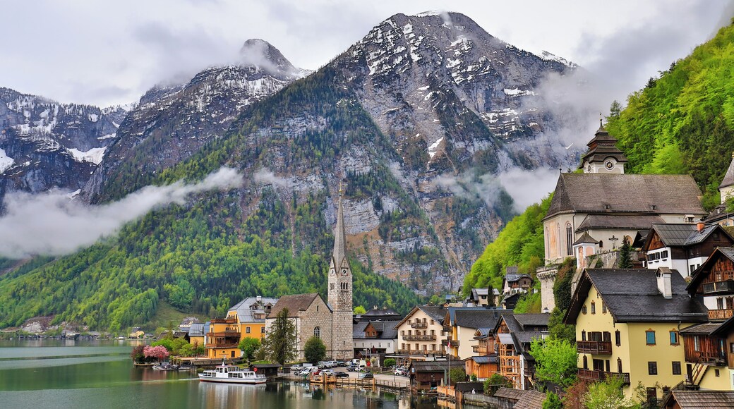 After overnight rain, the morning of this small town of Austria looks extremely beautiful.