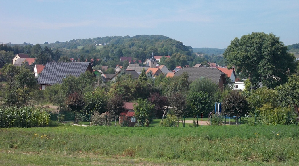 View of Obersdorf (Sangerhausen, Mansfeld-Südharz district, Saxony-Anhalt)