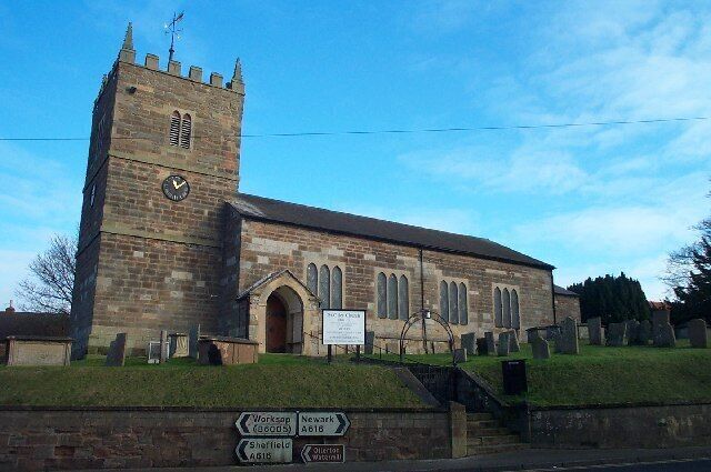 St Giles' parish church, Ollerton, Nottinghamshire, seen from the southwest