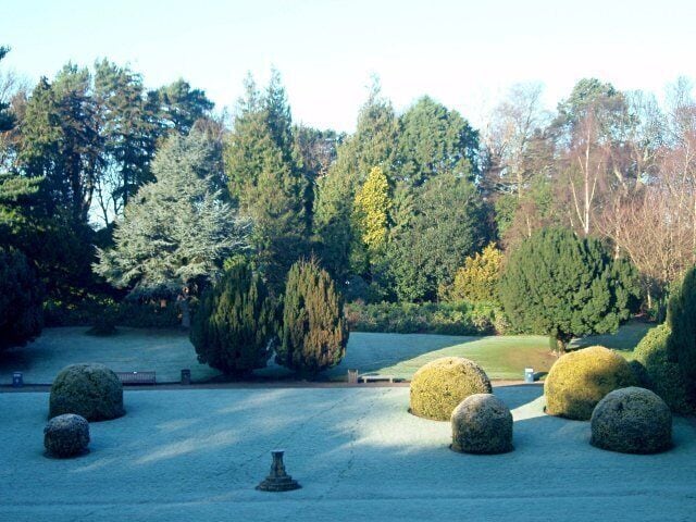 Sunken lawn, Heriot-Watt University Originally a croquet lawn when the gardens belonged to a private estate.