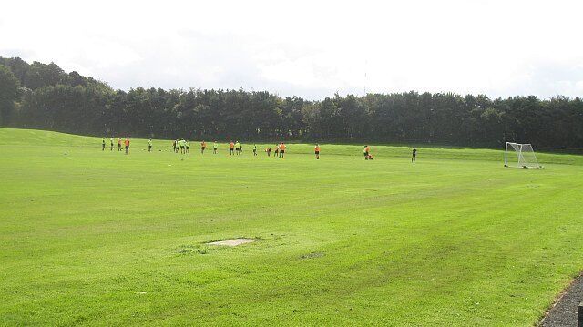 Football, Heriot Watt University Sports fields to the south of the buildings on Riccarton campus.