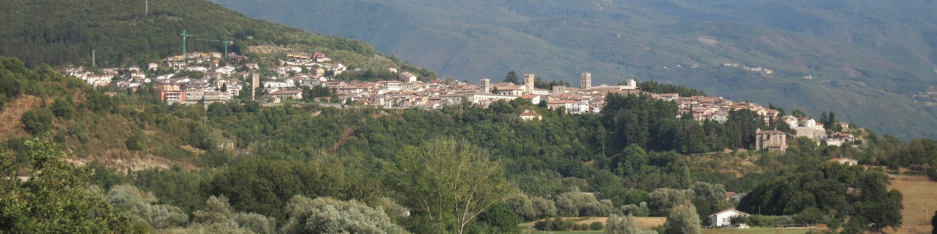 Cittaducale (province of Rieti, central Italy) as seen from state highway n. 4 "Via Salaria" near the Santa Rufina exit