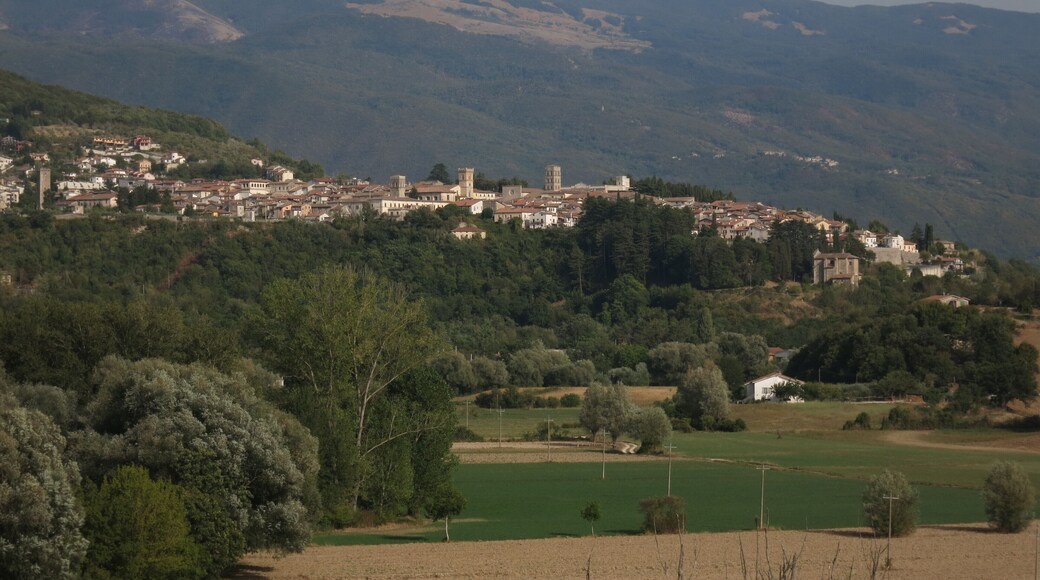 Cittaducale (province of Rieti, central Italy) as seen from state highway n. 4 "Via Salaria" near the Santa Rufina exit