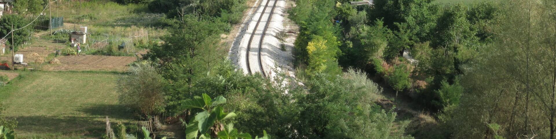 Cittaducale train station (province of Rieti, Lazio, Italy), on the Terni-Rieti-L'Aquila-Sulmona line.