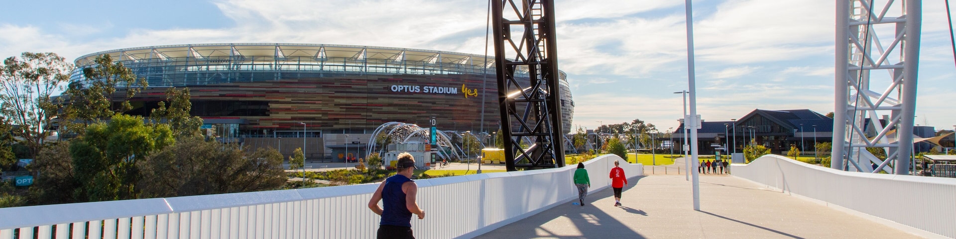 Burswood which includes cuddly or friendly animals and a sunset as well as an individual male