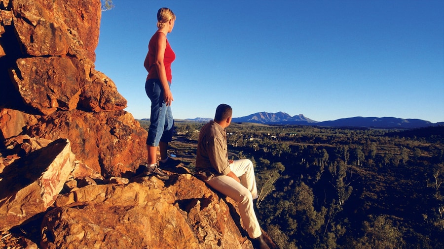 West MacDonnell National Park featuring hiking or walking, a sunset and landscape views