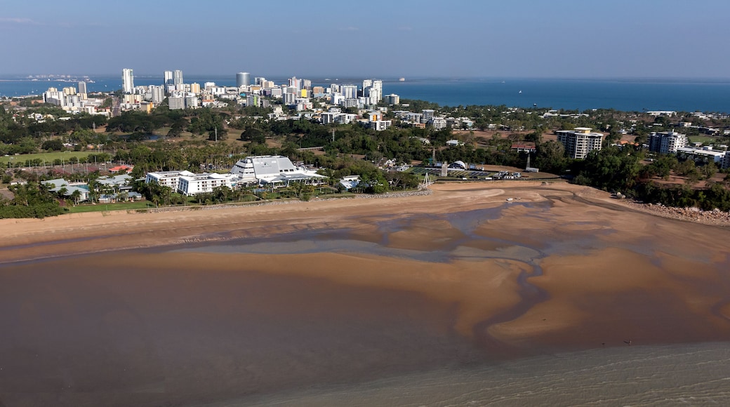 An aerial photo of Darwin, the capital city of the Northern Territory of Australia from Mindil Beach showing casino