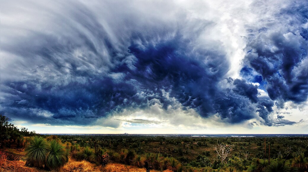 No matter what the weather condition is, you're guaranteed to get an amazing view of Perth city. Today just happened to be a stormy one :)