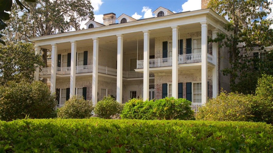 Pebble Hill Plantation featuring a house and a garden