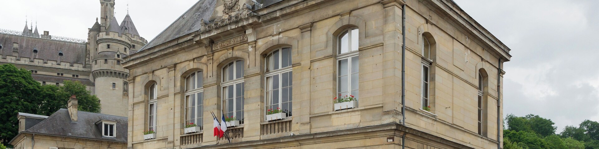 The town hall of Pierrefonds, Oise, France.