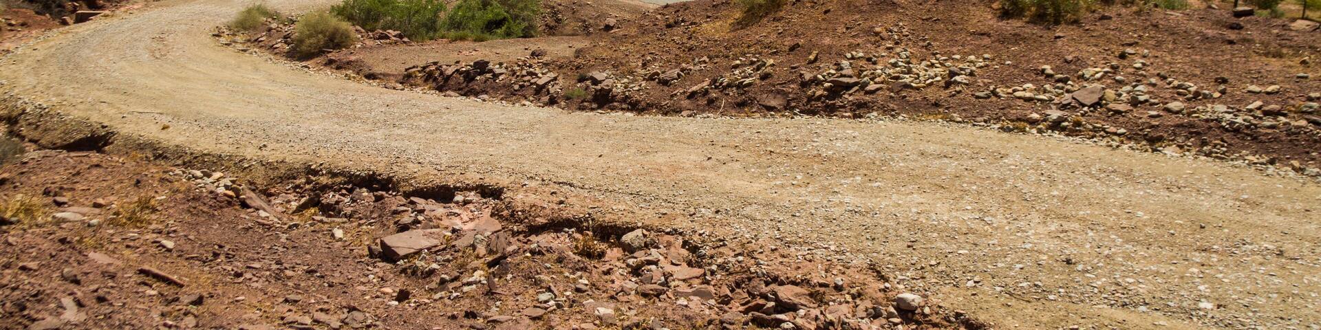 old road in high atlas - bine el ouidane - morocco