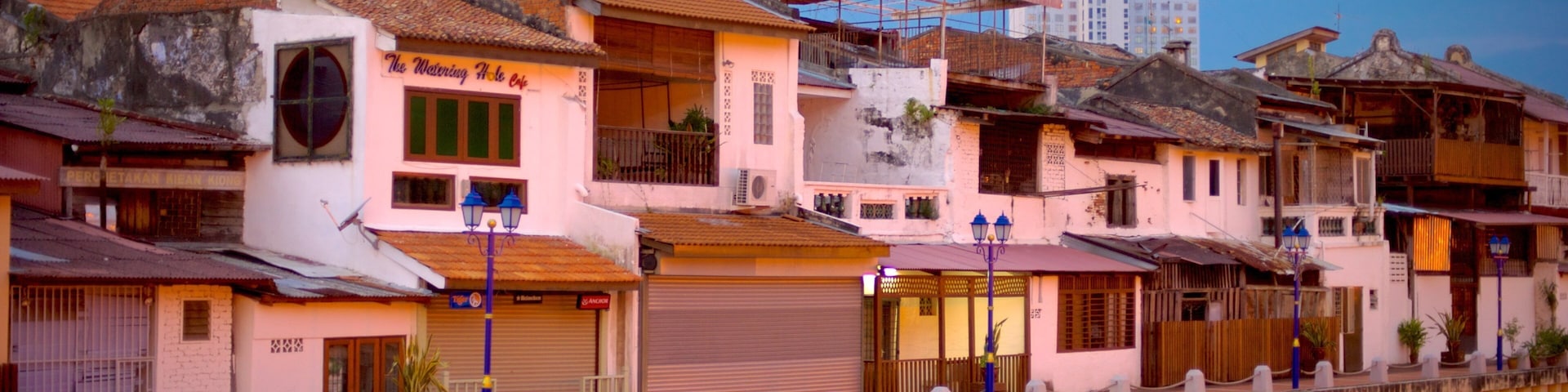 Melaka Historical City which includes a river or creek and a city