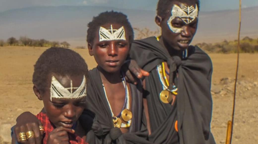 Local Masai boys, the poor things had just been circumsized. This one of their rights of passage to becoming a man.