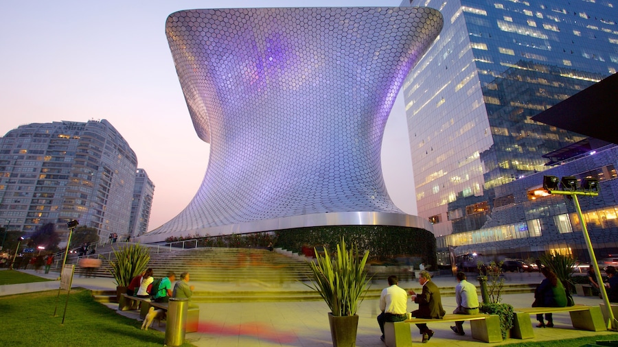 Miguel Hidalgo featuring a sunset, modern architecture and a city