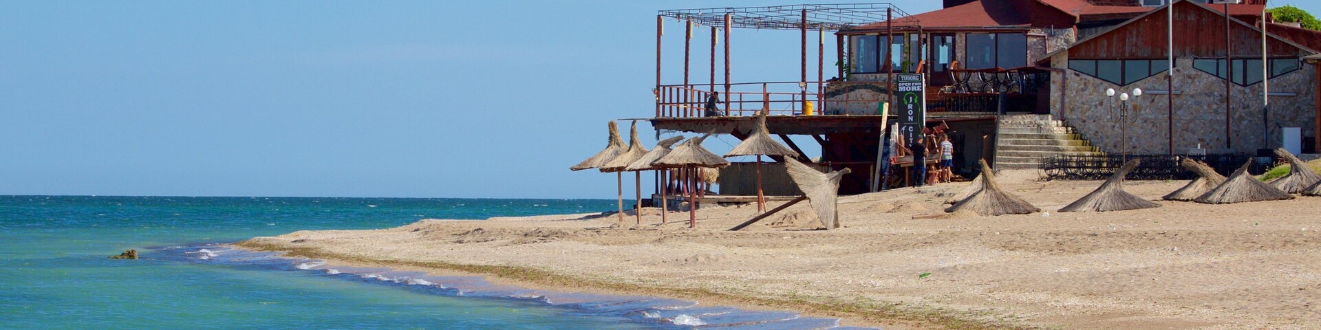 Vama Veche showing general coastal views and a sandy beach