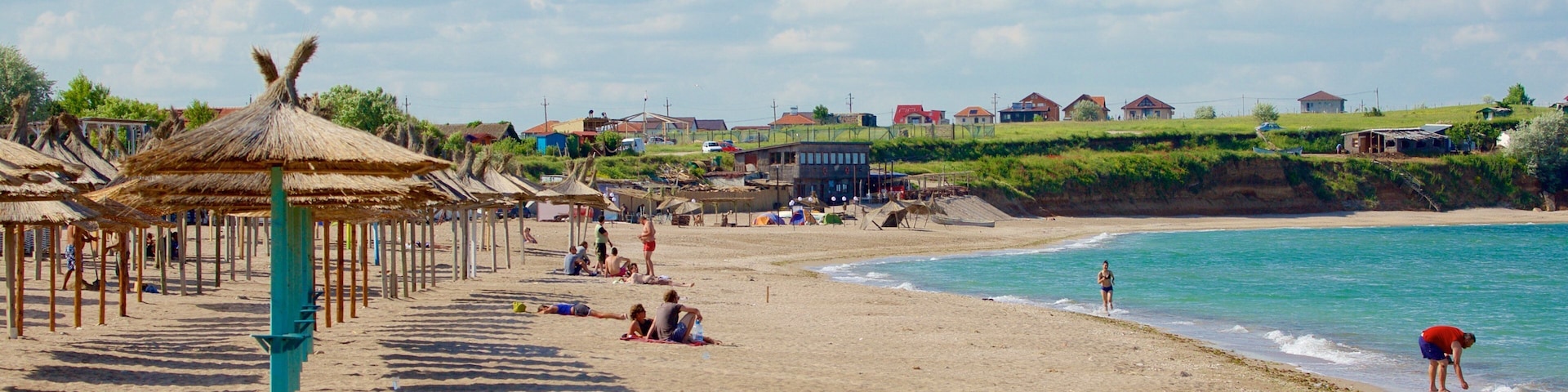 Vama Veche featuring a sandy beach and general coastal views