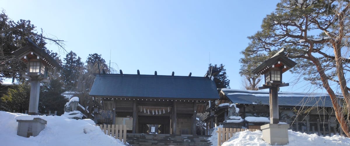 This is the Kaiseizan Great Shrine in Koriyama, Fukushima, Japan.