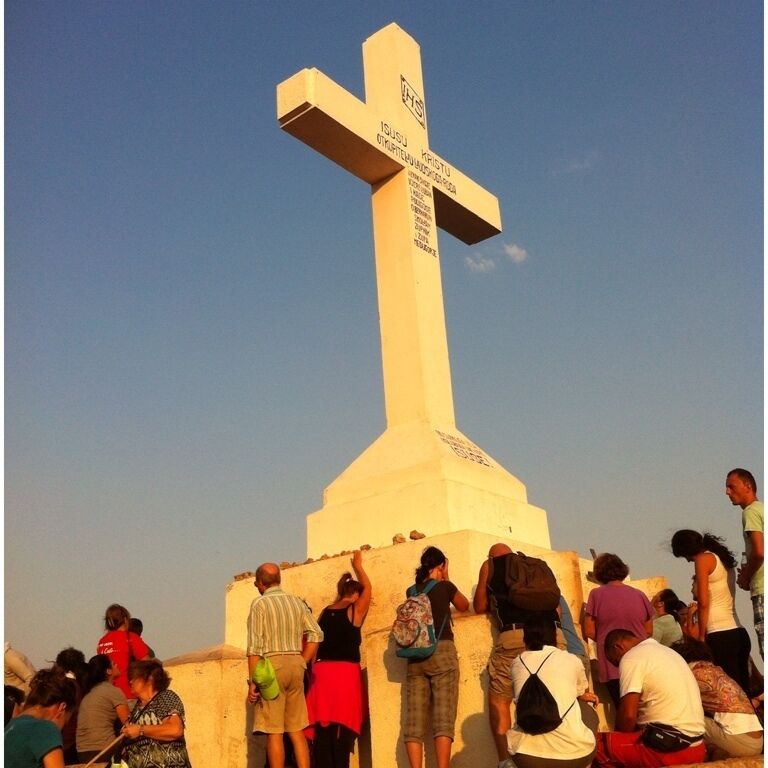 The old cross on the top of Krizevac mountain